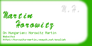 martin horowitz business card